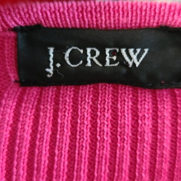 J. Crew Pink Ribbed Button Cardigan - Picture 5 of 6